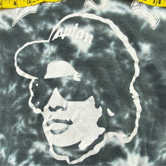 Easy E black & white tie dye short sleeve tee with face print men's size small - Picture 4 of 11